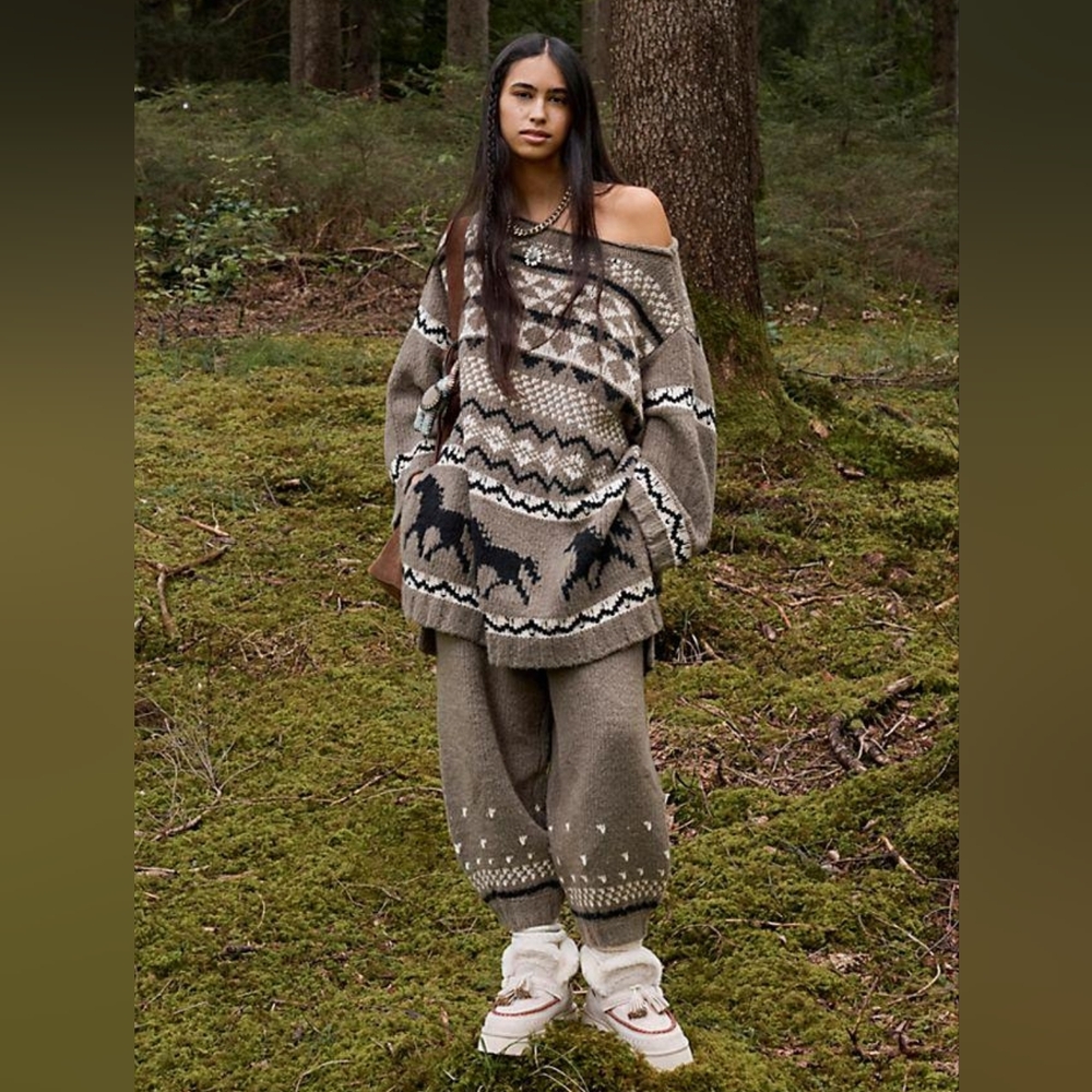 Free People Last Rodeo Sweater Set SZ XL 🤎